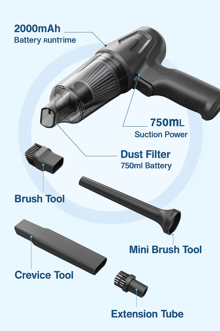 Portable Air Duster Wireless Vacuum Cleaner